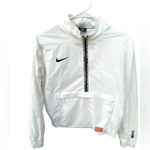 Nike Women’s Long Sleeve Half Zip FC Jacket Size Small White